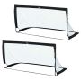 Set of 2 football goals for children Homcom 186x89x90cm., black