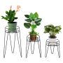 Set of 3 Outsunny flower stands, black
