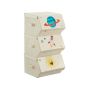 Children's storage box set of 3, beige