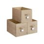 Set of 3 boxes 50x30x30cm., beige
