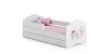 Children's bed Fala with drawer, mattress and barrier protection 144 cm x 78 cm x 65 cm, princess with unicorn
