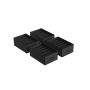 Set of 4 clothes storage organizers 42x30x17cm., black