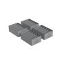 Set of 4 clothes storage organizers 42x30x17cm., gray