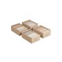 Set of 4 clothes storage organizers 42x30x17cm., beige