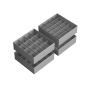 4 apģērbu uzglabāšanas organizatori komplekts 30x30x10cm, pelēks
