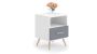 Nightstand Logan 53x37x40, white/gray