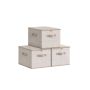 Set of 3 boxes 40x30x25cm., beige