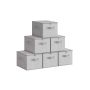 Set of 6 boxes 40x30x25cm., gray