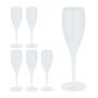 Šampanieša glāzes Relaxdays 10044221.0, 6 vnt, Ø 5,5 × 19,5 cm