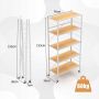 Storage shelf, 5 tiers, 76 × 153 × 36 cm