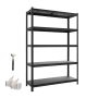 Стеллаж VEVOR SS4818HA, 5 ярусов, 123 × 181,3 × 46,5 см