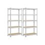 Noliktavas plauktu bloks SONGMICS, regulējami plaukti, 90 × 180 × 40 cm