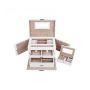 Faux leather jewelry box JBC121W, white