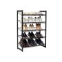 5-tier shoe rack, black