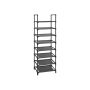 Apavu plaukts 46 x 28 x 145 cm, melns