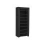 Auduma apavu plaukts 160 x 58 x 28 cm, melns
