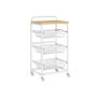 VASAGLE serving trolley, 4-tier, with pull-out baskets