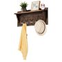 Wall-mounted clothes rack, 5 double hooks, 60.96 × 25.4 × 7.62 cm