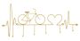 Sienas drēbju pakaramais Bicycle, 59 × 26,5 × 3,2 cm
