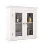 Wall-mounted bathroom cabinet, 3 adjustable shelves, 50.8 × 50.8 × 16.51 cm