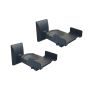 Настенные кронштейны для акустических систем Relaxdays, 2 шт, Чёрные, 14 × 13 × 23 см