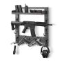 Настенная оружейная стойка VEVOR RF-SN-045A, для 3 винтовок, 62 × 18 × 11 см