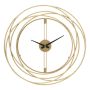 Wall clock Gold Strips, Golden, Ø 50 × 4 cm
