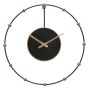Wall clock Pearl, Black, Ø 61 × 4.5 cm