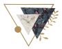 Wall clock TRIANGLE, 75 × 59 × 4.5 cm