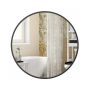 SONGMICS Wall Mirror, Round, Black
