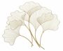 Sienas dekora panelis Glam Leaf, Zelta, 79 × 68 × 5 cm