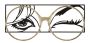 Sienas dekoru panelis Eyewear, 89,5 × 41,3 × 3,8 cm