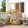 Greenhouse, With adjustable roof and shelf, 90.17 × 106.68 × 50.8 cm