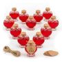 Sirds formas stikla pudeles Relaxdays, 12 gab, 6 × 7,5 × 4 cm