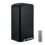 Virtuves atkritumu tvertne Relaxdays, 30 l, Melna, 34 × 60,5 × 31 cm