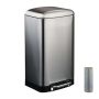 Virtuves atkritumu tvertne Relaxdays, 30 l, Sudraba, 34 × 60,5 × 31 cm