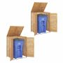 Trash can finish 86x70x114cm., light brown