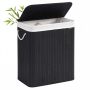 SONGMICS laundry basket, 2 compartments, 100 l, 52 × 32 × 61 cm
