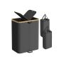 SONGMICS laundry basket, 2 compartments, 150 l, 52 × 75 × 38.5 cm