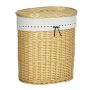 Laundry basket 100L Homcom 51x38x57cm., light brown/white