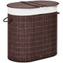Laundry basket 100L Homcom 62.5x37x60.5cm., brown/white