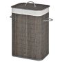 Laundry basket 43L Homcom 43x32x61cm., dark gray/white