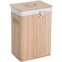 Laundry basket 72L Homcom 40x30x60cm., light brown/white