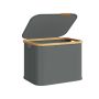 SONGMICS laundry basket, 40 l, with lid, Grey, 42 × 32 × 30 cm