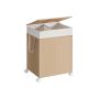 SONGMICS HOME laundry basket, 2 compartments, 100 l, 46.5 × 65 × 37.5 cm