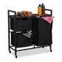 Veļas grozs ar plauktu Relaxdays 10048232.0, 3 grozi, 78 × 72,5 × 30,5 cm