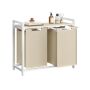 Veļas grozs VASAGLE, 2 maisi, 2 × 46 l, 73 × 72 × 33 cm