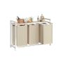 VASAGLE laundry basket, 3 removable bags, 38 l each, 92.5 × 33 × 72 cm