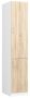 Tall kitchen cabinet NORE Lima S40/205, white/oak color