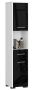 Tall bathroom cabinet NORE Fin, white/black